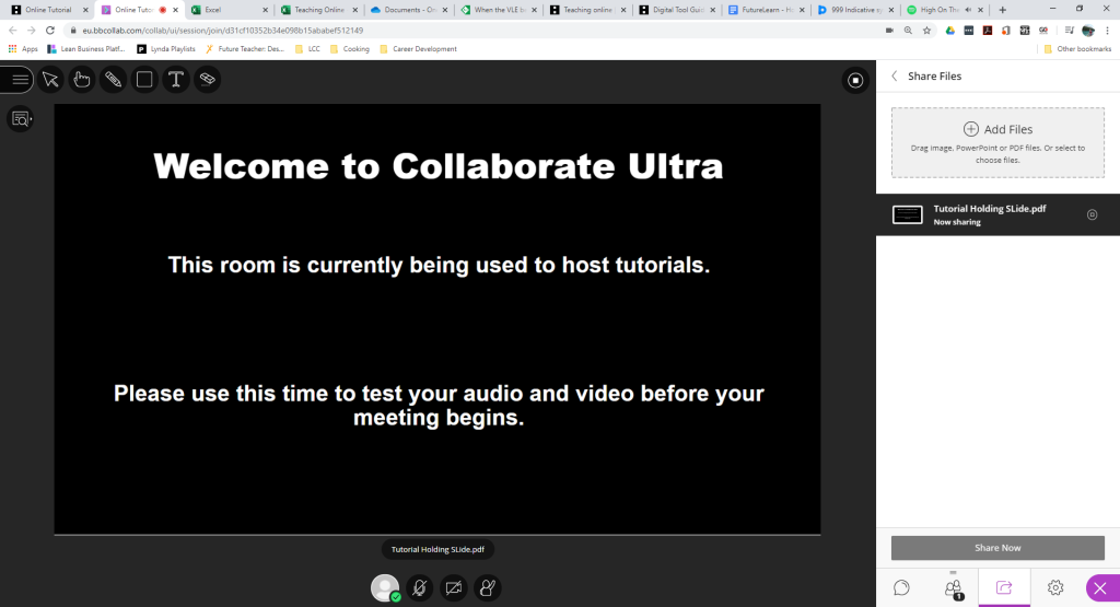 Tutorial Holding Slide in a Collaborate Session
