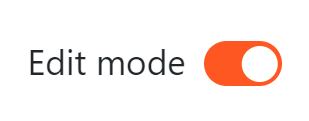 The Edit mode toggle on a Moodle course page