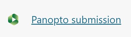 Panopto submission link in Moodle