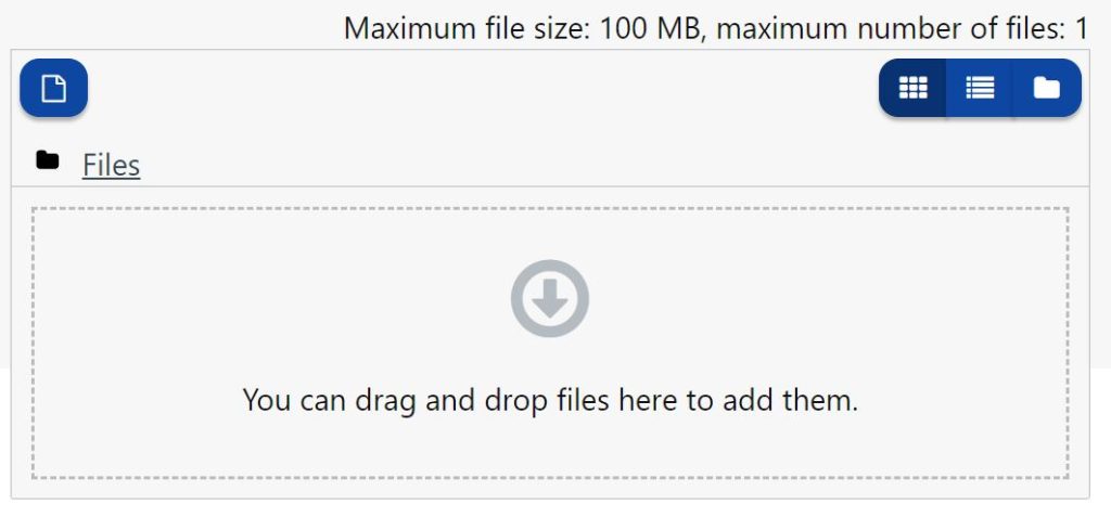 The file upload window in a Turnitin (Feedback Studio) assignment