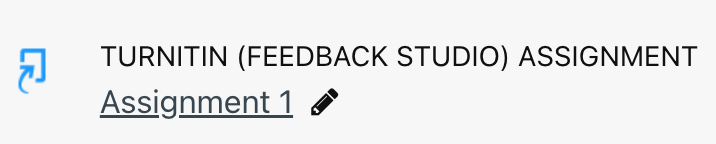 A Turnitin (Feedback Studio) assignment submission link