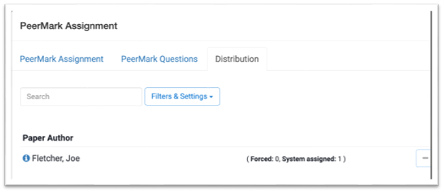 PeerMark Distribution list 