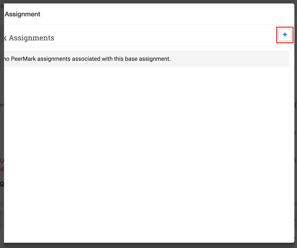 PeerMark assignment settings 