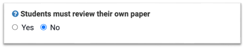 Paper review settings 
