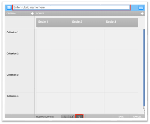 Creating a new rubric 