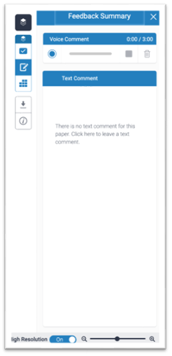 Feedback Summary menu within Feedback Studio 