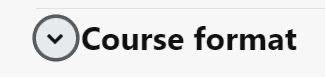 The Course format tab in Moodle course settings